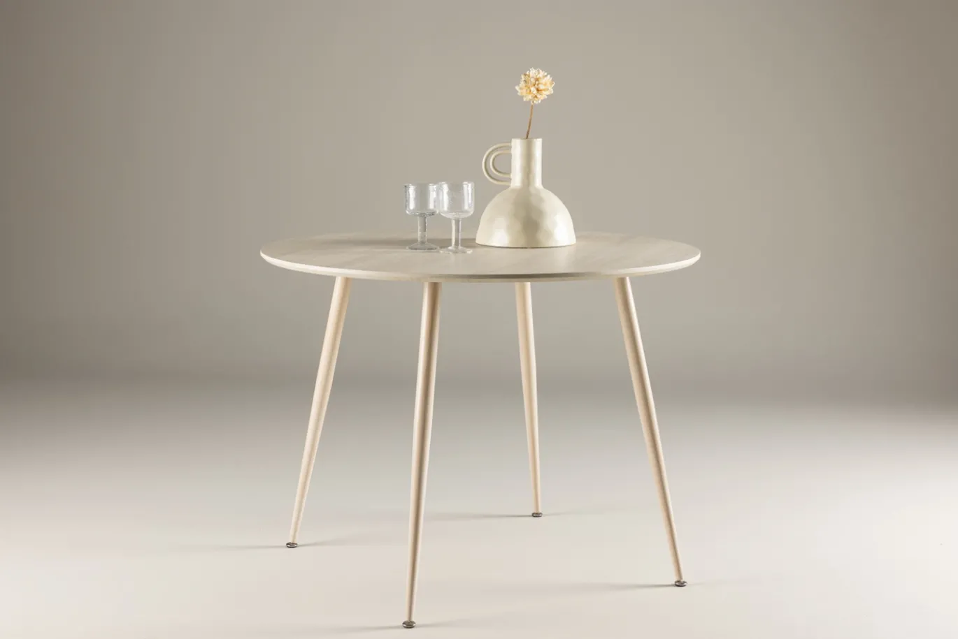 Fjôrd Eettafel Plaza Rond Ø100cm Whitewash