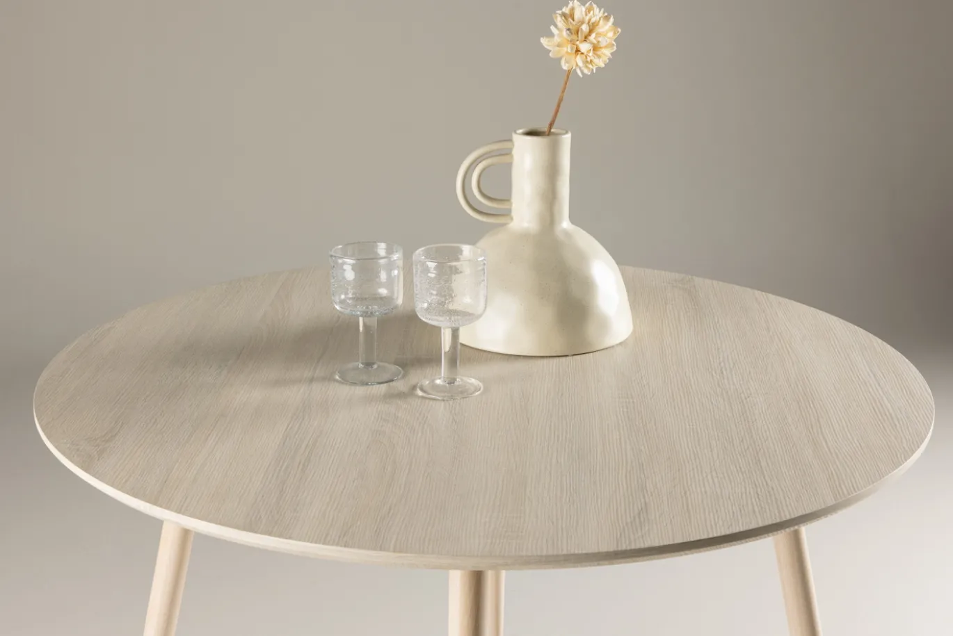 Fjôrd Eettafel Plaza Rond Ø100cm Whitewash