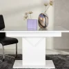 Fjôrd Eettafel Pluto 120/160x90cm Wit Mdf Glas