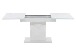 Fjôrd Eettafel Pluto 120/160x90cm Wit Mdf Glas
