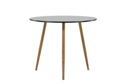 Fjôrd Eettafel Polar Rond EK-look/Zwart Ø90cm
