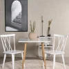 Fjôrd Eettafel Polar 75x75cm Wit /Eiken-look