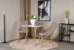Fjôrd Eettafel Polar 75x75cm Wit /Eiken-look