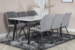 Fjôrd Eettafel Polar Zwart/Wit 180x90x75cm