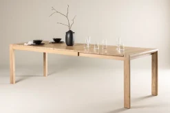 Fjôrd Eettafel Slider Uitschuifbaar Naturel Eiken 170+40+40cm