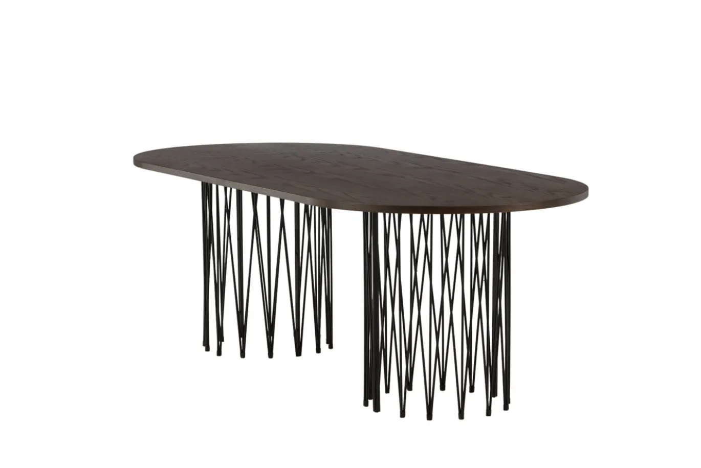 Fjôrd Eettafel Stone Ovaal Zwart/Mokka Fineer