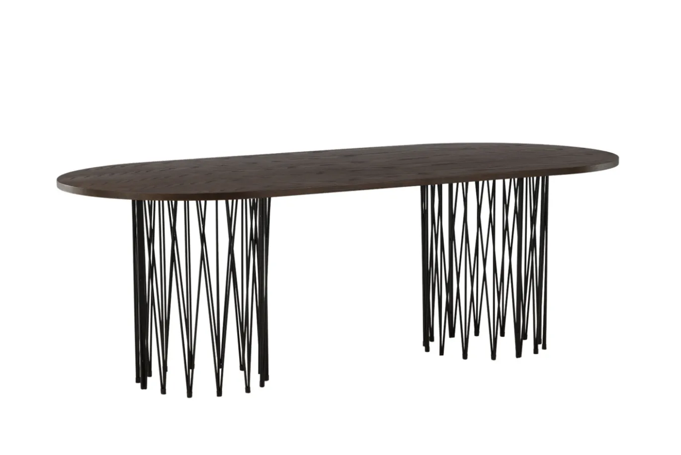 Fjôrd Eettafel Stone Ovaal Zwart/Mokka Fineer