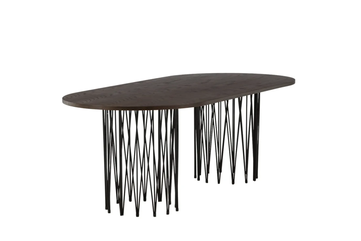 Fjôrd Eettafel Stone Ovaal Zwart/Mokka Fineer