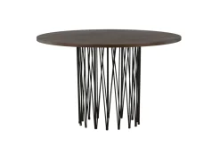 Fjôrd Eettafel Stone Rond Zwart/Mokka Fineer
