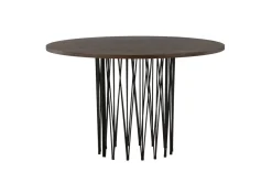 Fjôrd Eettafel Stone Rond Zwart/Mokka Fineer