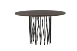 Fjôrd Eettafel Stone Rond Zwart/Mokka Fineer