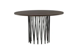 Fjôrd Eettafel Stone Rond Zwart/Mokka Fineer