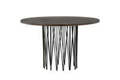 Fjôrd Eettafel Stone Rond Zwart/Mokka Fineer