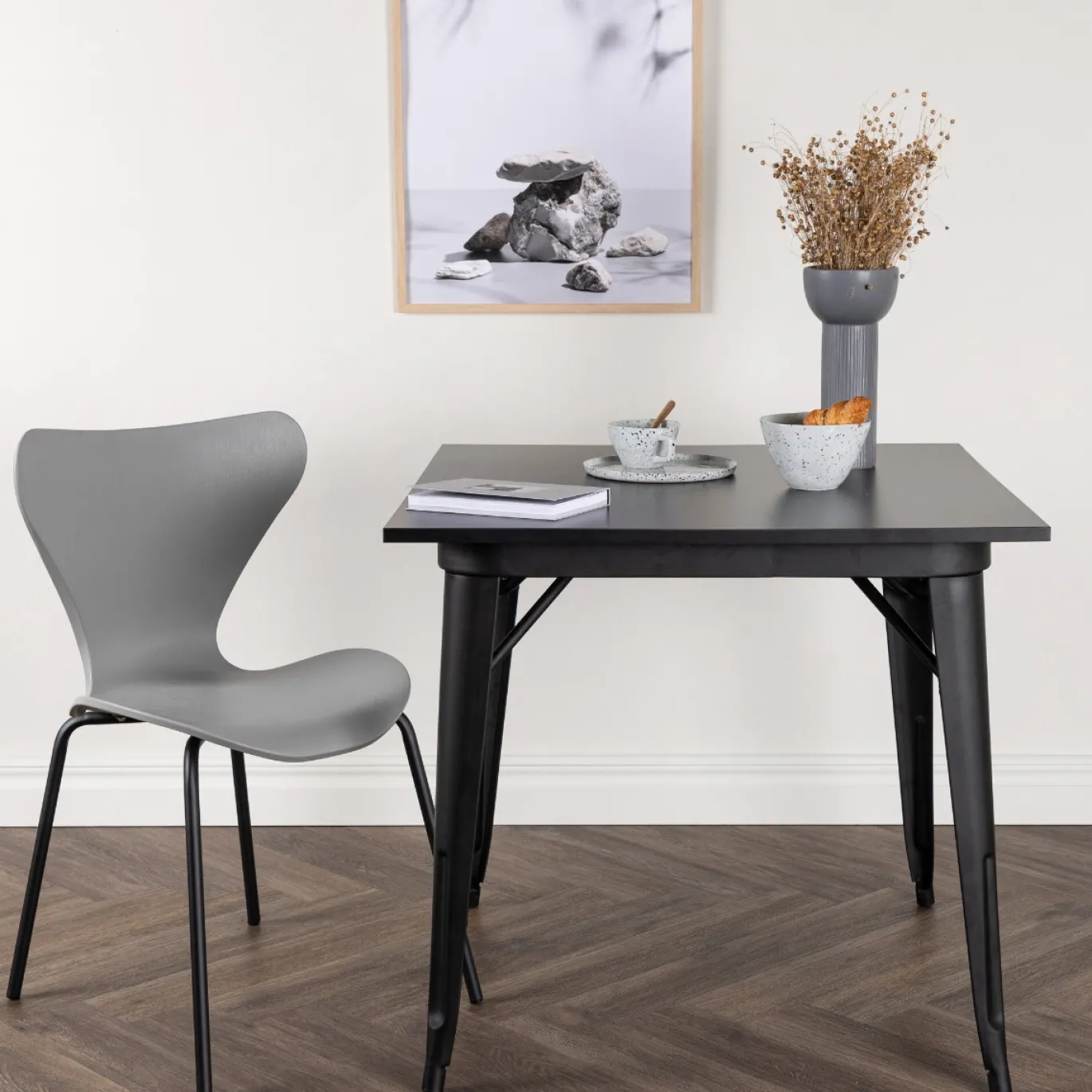 Fjôrd Eettafel Tempe Zwart Mdf