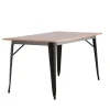 Fjôrd Eettafel Tempe Zwart Walnoot Mdf