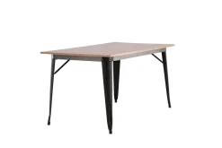 Fjôrd Eettafel Tempe Zwart Walnoot Mdf