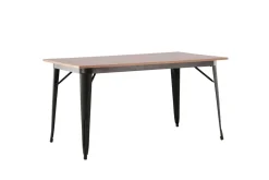 Fjôrd Eettafel Tempe Zwart Walnoot Mdf
