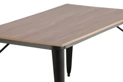 Fjôrd Eettafel Tempe Zwart Walnoot Mdf