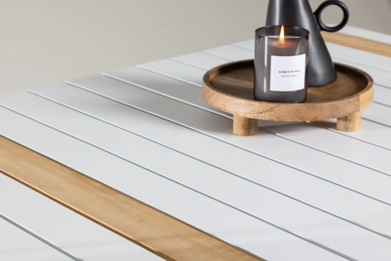 Fjôrd Eettafel Togo Wit Teak 200x100cm