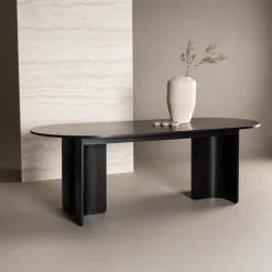 Fjôrd Eettafel Tyresö Ovaal Zwart 220x100cm