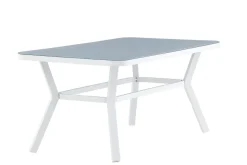 Fjôrd Eettafel Virya Wit Met Grijs Glas 160cm