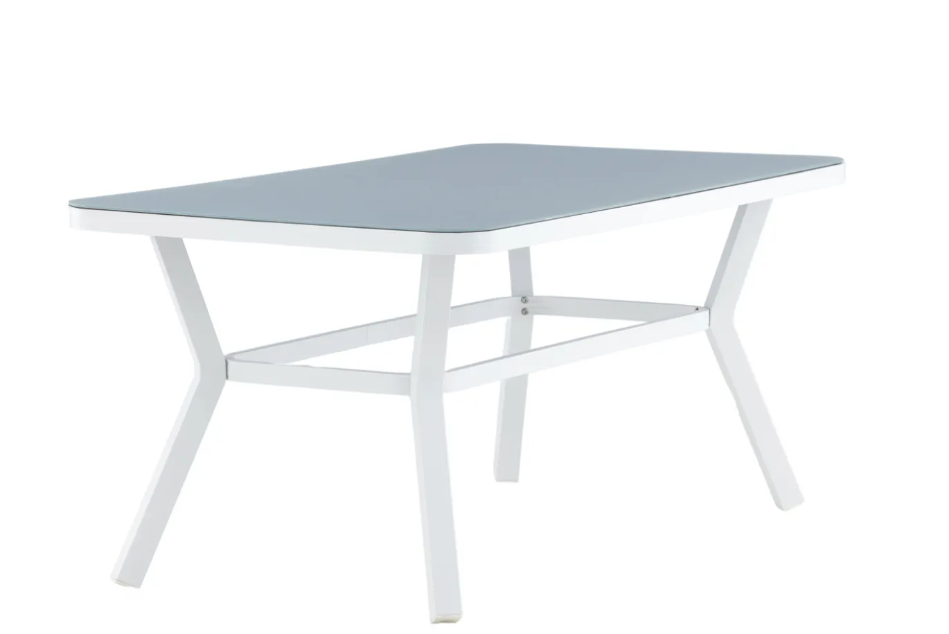 Fjôrd Eettafel Virya Wit Met Grijs Glas 160cm
