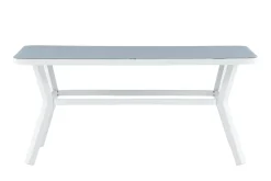Fjôrd Eettafel Virya Wit Met Grijs Glas 160cm
