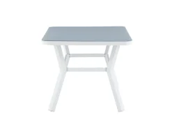 Fjôrd Eettafel Virya Wit Met Grijs Glas 160cm