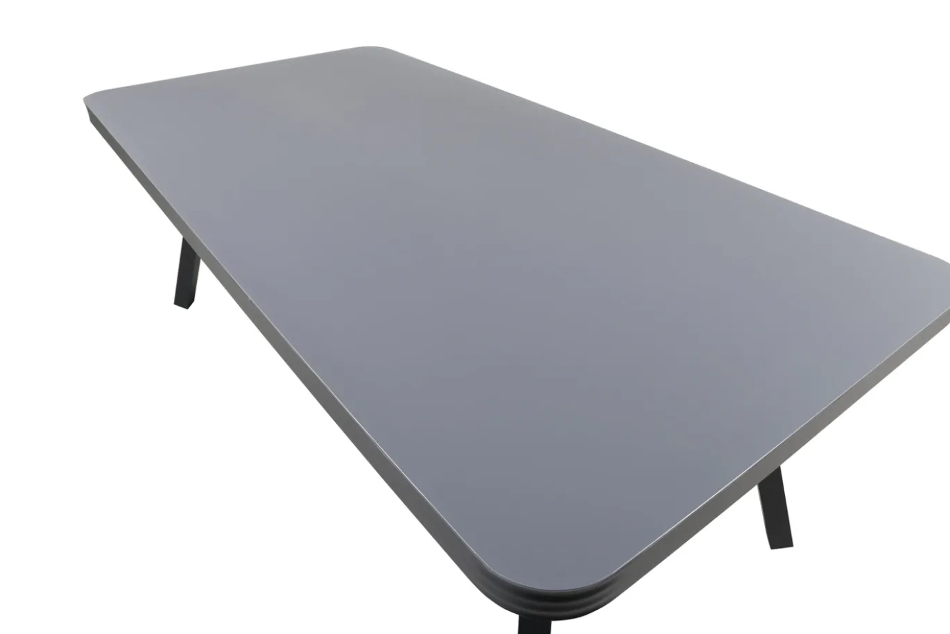 Fjôrd Eettafel Virya Zwart Met Grijs Glas 200cm
