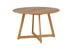 Fjôrd Eettafel Yakidon Rond Rubberhout Eikenlook MDF Ø120cm