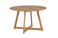 Fjôrd Eettafel Yakidon Rond Rubberhout Eikenlook MDF Ø120cm