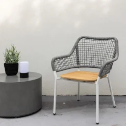 Fjôrd Fauteuil Amora Grijs/Teak