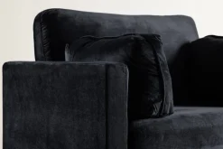 Fjôrd Fauteuil Boom Velvet Zwart & Gouden Onderstel