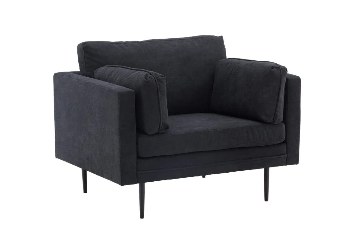 Fjôrd Fauteuil Boom Zwart Linnen