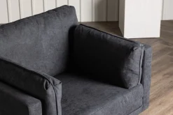 Fjôrd Fauteuil Boom Zwart Linnen