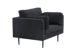 Fjôrd Fauteuil Boom Zwart Linnen