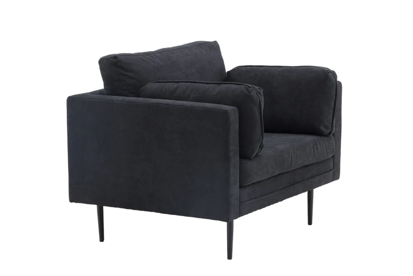 Fjôrd Fauteuil Boom Zwart Linnen