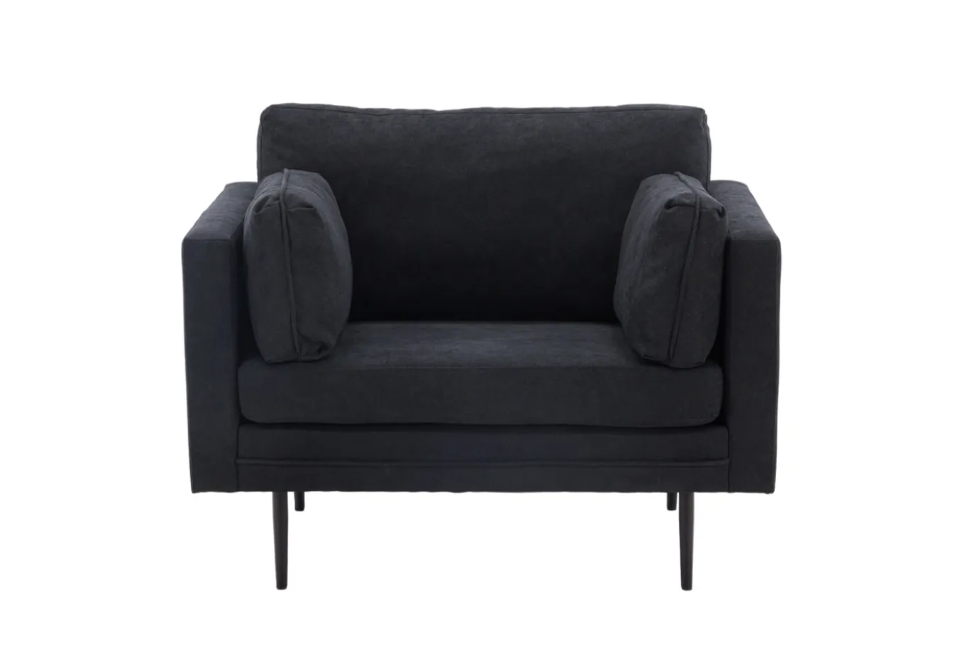 Fjôrd Fauteuil Boom Zwart Linnen