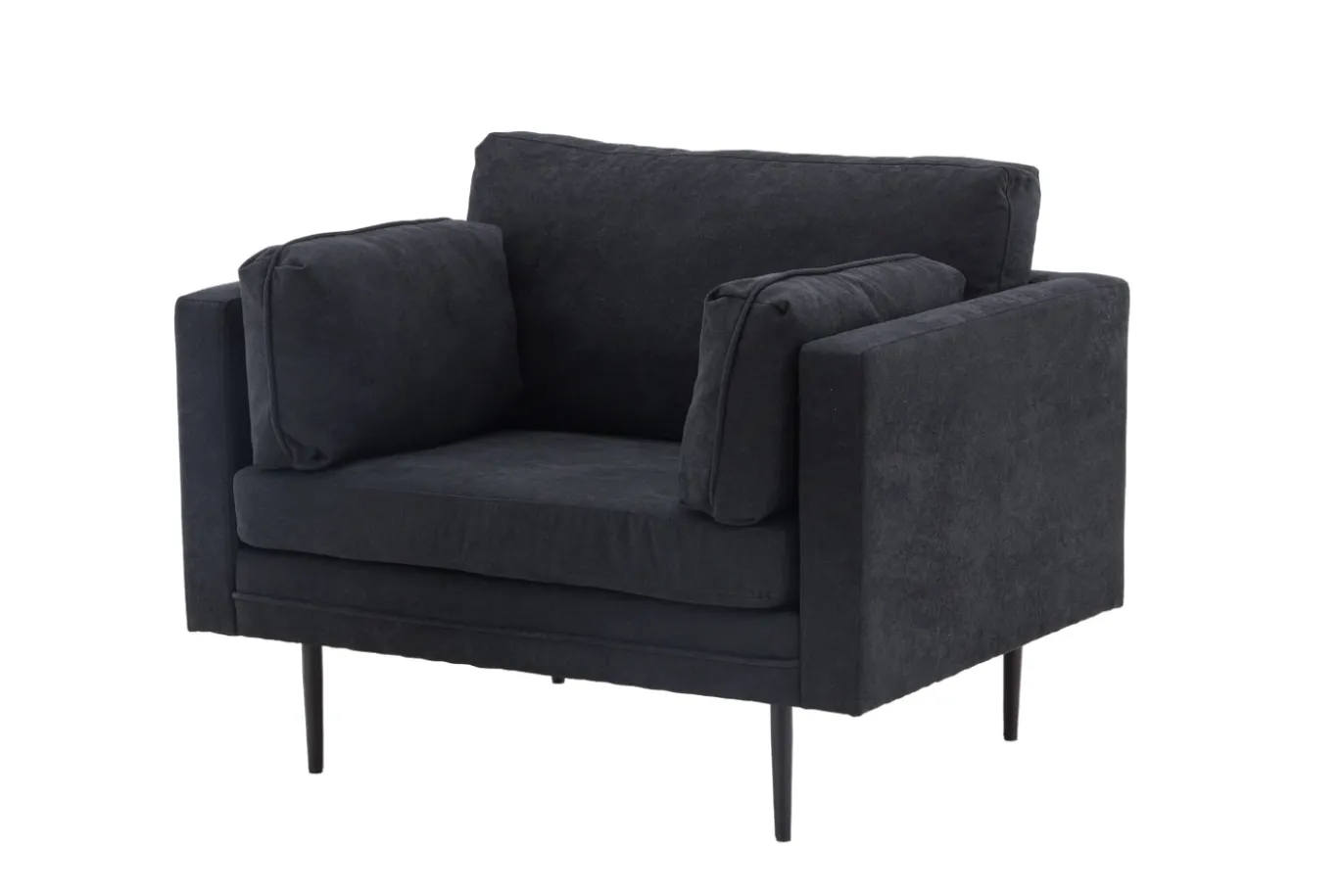 Fjôrd Fauteuil Boom Zwart Linnen
