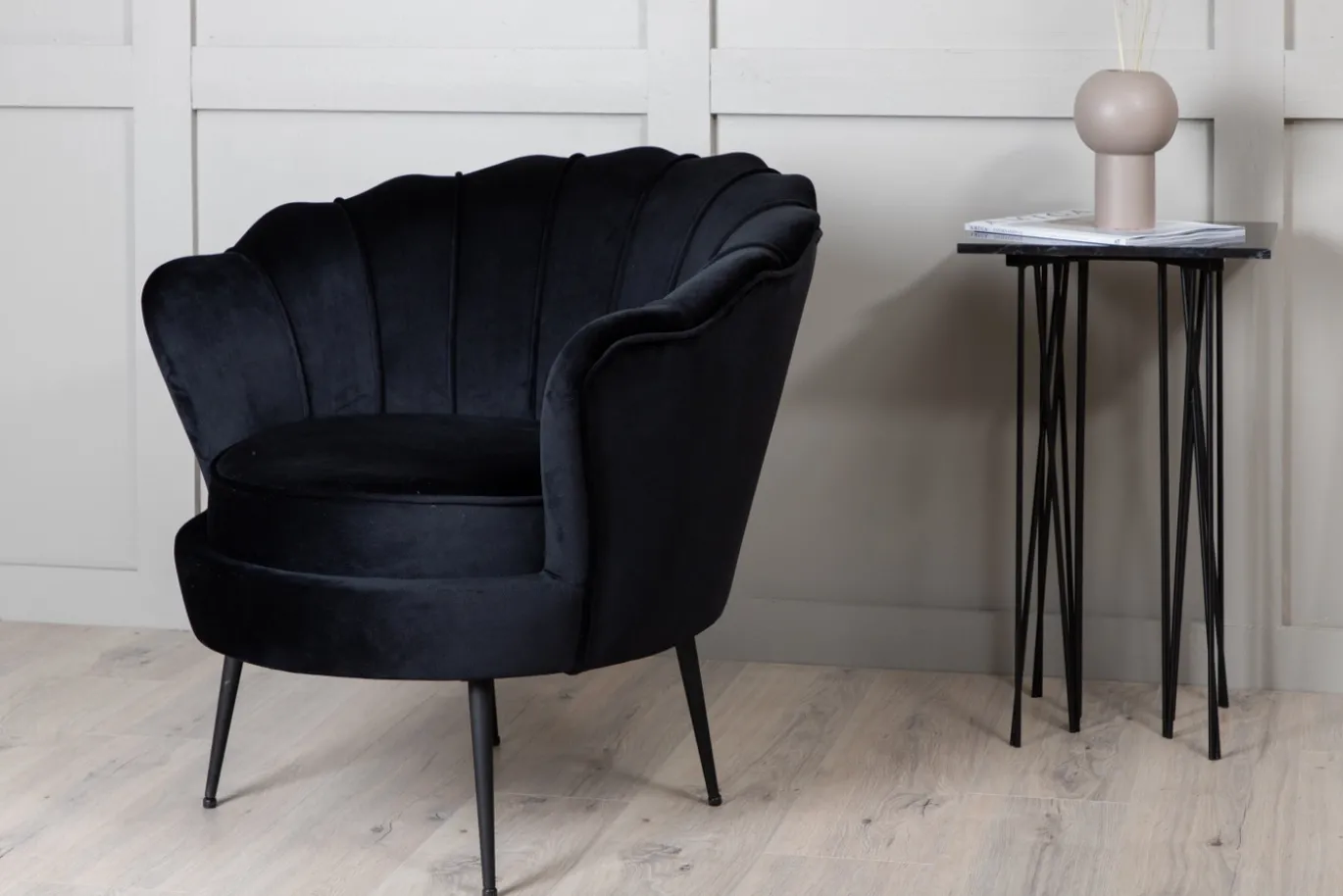 Fjôrd Fauteuil Calais Zwart Velvet