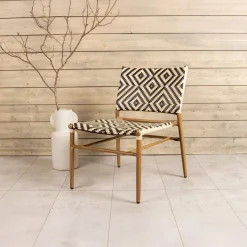 Fjôrd Fauteuil Calapan Aluminium Beige/bruin