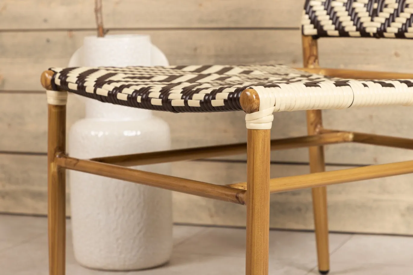 Fjôrd Fauteuil Calapan Aluminium Beige/bruin