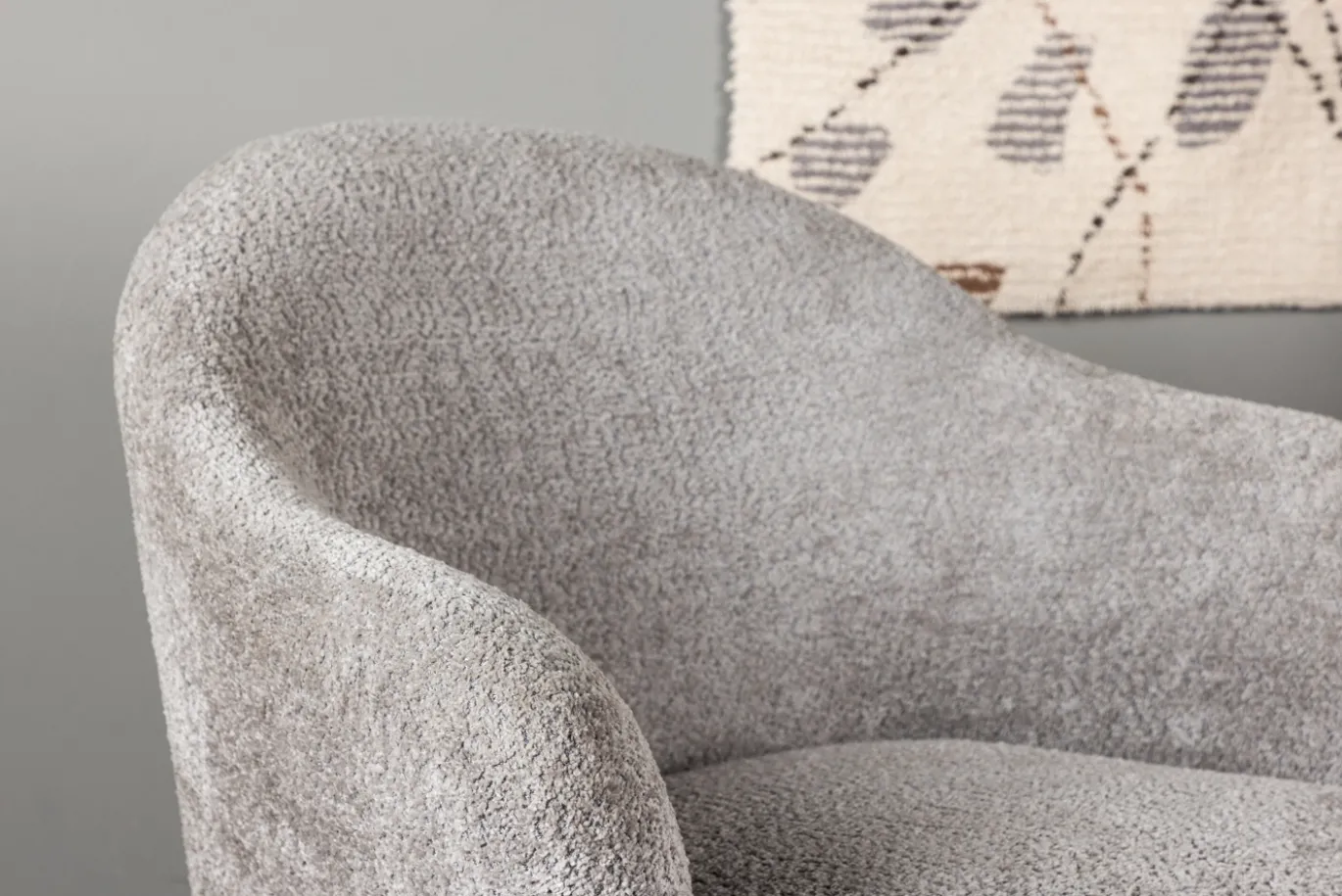 Fjôrd Fauteuil Catania Grijs Lichtgrijs Boucle