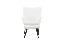 Fjôrd Fauteuil Como Ottoman Wit Boucle