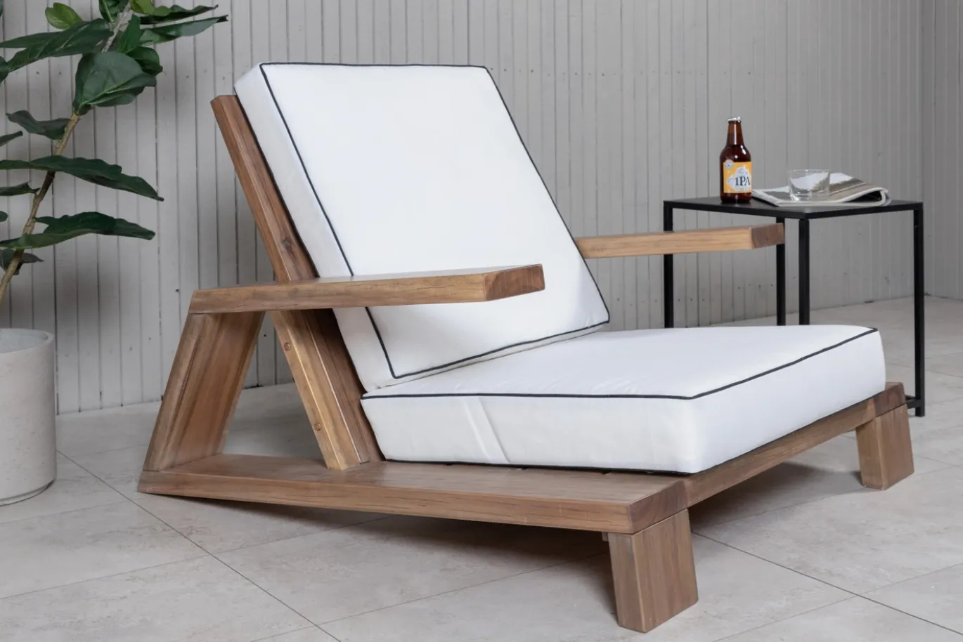 Fjôrd Fauteuil Daria Wire Brushed/Off White Kussen
