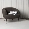Fjôrd Fauteuil Derry Donkergrijs Bouclé