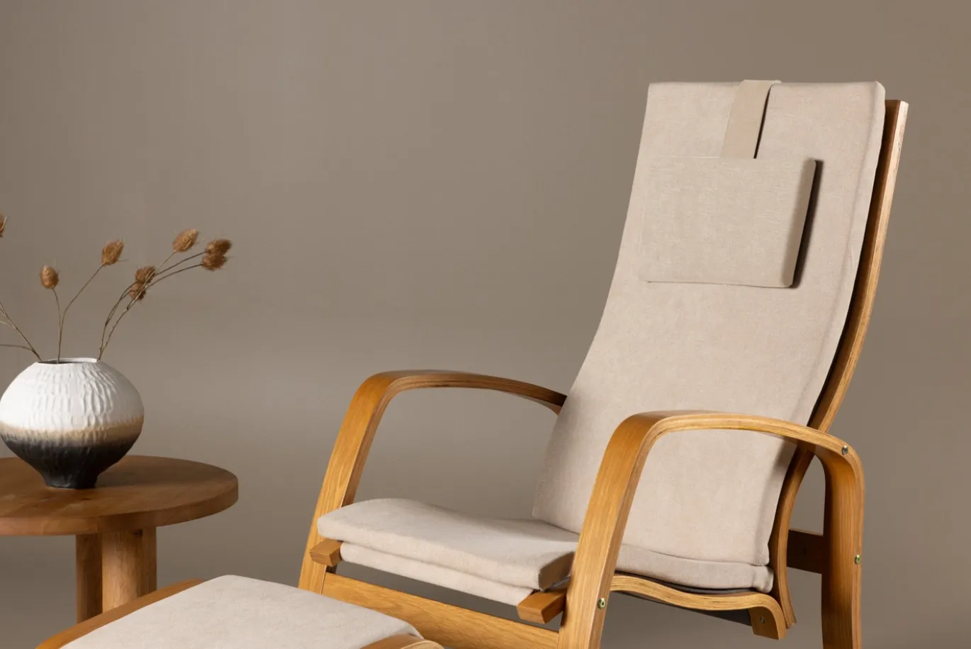 Fjôrd Fauteuil Grötö Eiken Fineer Beige