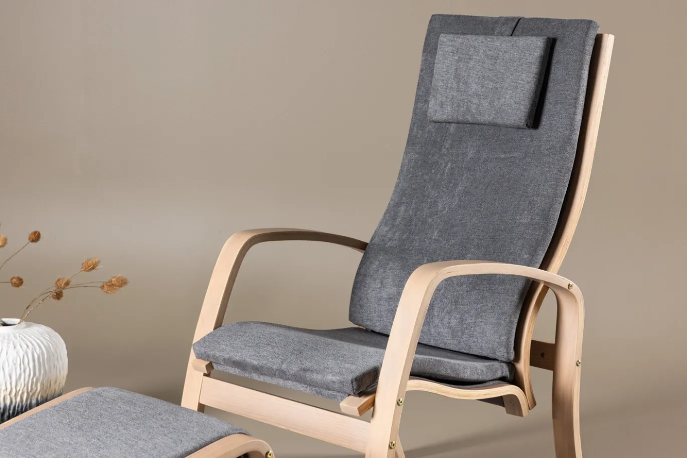 Fjôrd Fauteuil Grötö Eiken Fineer Donkergrijs