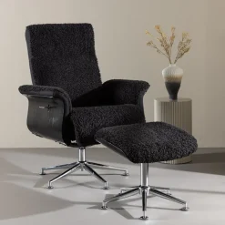 Fjôrd Fauteuil Hagön Donkergrijs/Zwart