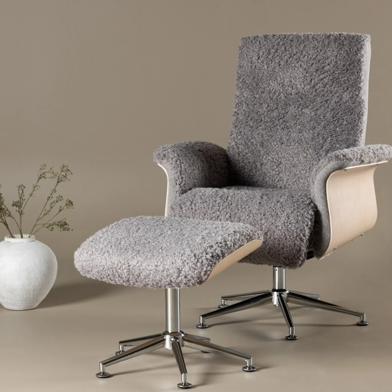 Fjôrd Fauteuil Hagön Grijs/Whitewash